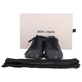 Palm Angels-Palm Angels New Teddy Bear Tennis Sneakers in Black Leather-Other