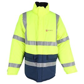 Balenciaga Parka Matelassée Réversible en Polyester Ripstop Jaune Fluo Multicolore