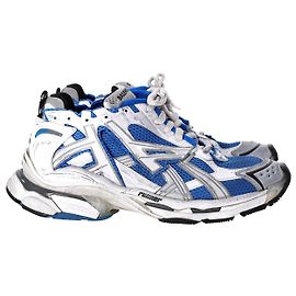 Balenciaga Runner-Sneaker mit Distressed-Effekt aus blauem synthetischem Stoff Blau