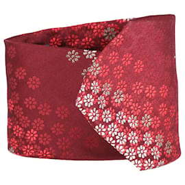 Kenzo-Corbata con estampado floral Kenzo en algodón rojo-Otro