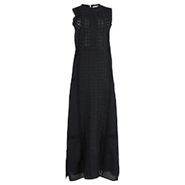 Roseanna-Sea New York Embroidered Maxi Dress in Black Cotton-Black