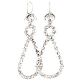 Miu Miu Orecchini Pendenti Crystal in Metallo Argentato Argento