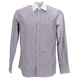 Dsquared2-Dsquared2 Striped Shirt in Multicolor Cotton-Multiple colors