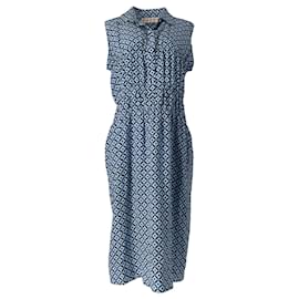 Marni-Marni Geometric Print Sleeveless Midi Dress in Multicolor Silk-Other