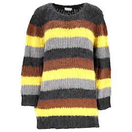 Dries Van Noten-Dries Van Noten Striped Sweater in Multicolor Merino Wool-Multiple colors