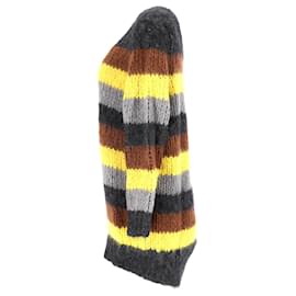 Dries Van Noten-Dries Van Noten Striped Sweater in Multicolor Merino Wool-Multiple colors