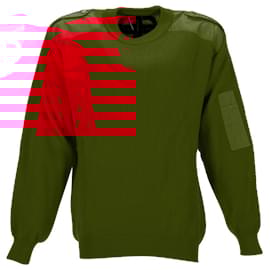 Balenciaga-Suéter de malha canelada Balenciaga em lã vermelha-Vermelho