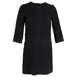 Dolce & Gabbana-Dolce & Gabbana Spitzenkleid aus schwarzer Baumwolle-Schwarz