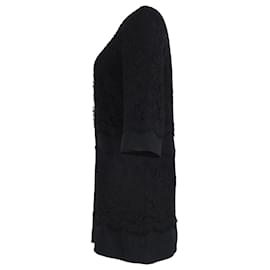 Dolce & Gabbana-Vestido Dolce & Gabbana de encaje en algodón negro-Negro