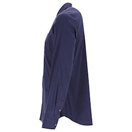 Prada-Camisa de botão Prada em algodão azul marinho-Azul,Azul marinho