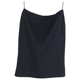 Alexander McQueen Bleistiftrock über dem Knie aus schwarzer Baumwolle Schwarz