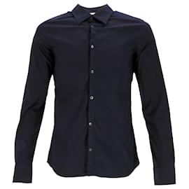 Prada-Prada Classic Button Up Shirt in Black Cotton-Black