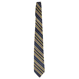 Valentino Garavani-Valentino Garavani Striped Tie in Yellow Silk-Other