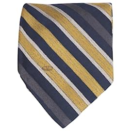 Valentino Garavani-Valentino Garavani Striped Tie in Yellow Silk-Other