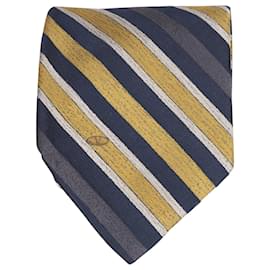 Valentino Garavani-Valentino Garavani Striped Tie in Yellow Silk-Other