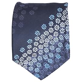 Kenzo-Kenzo Cravate Imprimé Floral en Coton Bleu-Autre