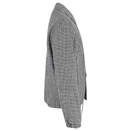 Alexander Mcqueen-Alexander McQueen Checkered Overshirt in Grey Cotton-Grey