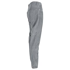 Isabel Marant-Isabel Marant Slim Fit Trousers in Grey Cotton Trousers-Grey