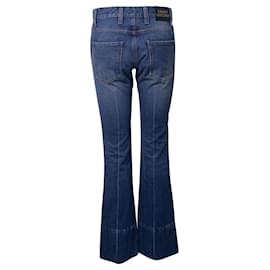 Gucci-Gucci Flared Jeans in Blue Cotton Denim -Blue