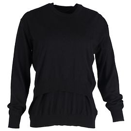 Alexander Wang Sweat à Col Ras du Cou avec Chevauchement au Dos en Coton Noir Noir