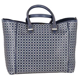 Sac Cabas Victoria Beckham en Cuir Bleu Bleu