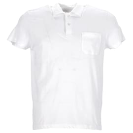 Prada-Camisa polo Prada em algodão branco-Branco