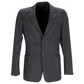 Einreihiger Prada-Blazer aus schwarzer Schurwolle Schwarz