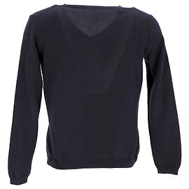 Pull Prada Col V en Laine Noire Noir