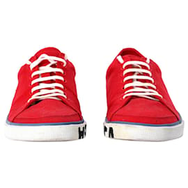Balenciaga-Balenciaga Match Low-Top Trainers in Red Canvas-Red