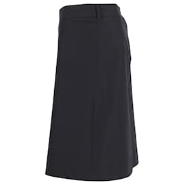 Prada-Jupe longueur genou plissée Prada en polyester noir-Noir