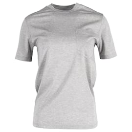 Lanvin-Lanvin T-Shirt aus grauer Baumwolle-Grau