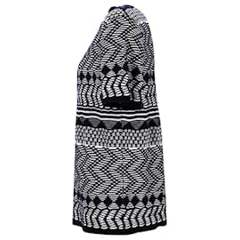 Missoni-Missoni Pattern Polo Shirt in Black and White Cotton-Black