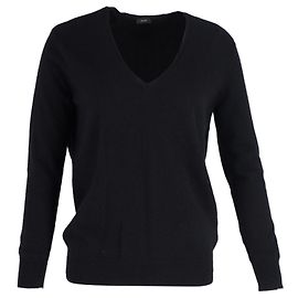 Pull Col V Joseph Coudières en Cachemire Noir Noir