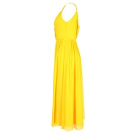 Jason Wu-Jason Wu Midi Dress in Yellow Silk-Yellow