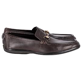 Gucci-Gucci Horsebit Loafers in Brown Leather-Brown