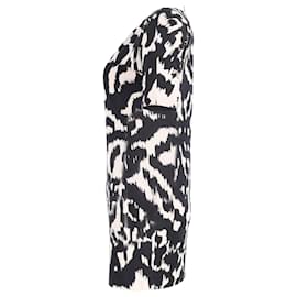 Diane Von Furstenberg-Diane Von Furstenberg Zebra Print Dress in Black and White Silk-Other