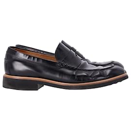 Tod's-Tod's Slip On Loafers in Black Leather-Black