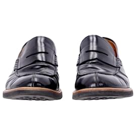 Tod's-Tod's Slip On Loafers in Black Leather-Black