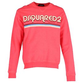 Dsquared2 Bedruckter Pullover aus rosa Baumwolle Pink