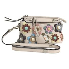 Fendi-Mini sac à bandoulière en cuir Flowerland By The Way 8BL135-Blanc