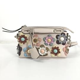 Fendi-Mini sac à bandoulière en cuir Flowerland By The Way 8BL135-Blanc