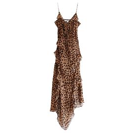 Veronica Beard Avenel vestido de seda con estampado de leopardo Castaño Estampado de leopardo