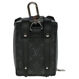 Louis Vuitton-LOUIS VUITTON Eclipse Porte Cles Backpack Charm PVC Leather Black M80221 43562a-Black