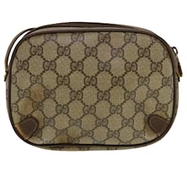 Gucci-GUCCI Borsa A Tracolla Linea Sherry Web Tela GG Beige Rosso Verde Auth 43903-Rosso,Beige,Verde