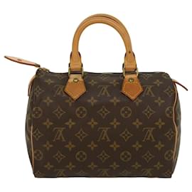 Louis Vuitton-Louis Vuitton Monogram Speedy 25 Bolsa de mão M41528 Autenticação de LV 43425-Monograma