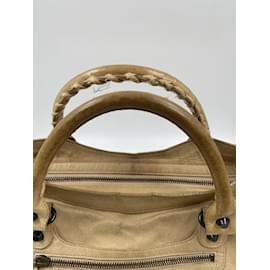 Balenciaga-Beige Balenciaga Lambskin City-Beige