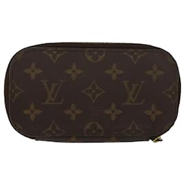 Louis Vuitton-LOUIS VUITTON Monogram Trousse Brush PM Kosmetiktasche M47510 LV Auth 43568-Monogramm