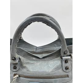 Balenciaga-Blue Balenciaga Leather City-Blue
