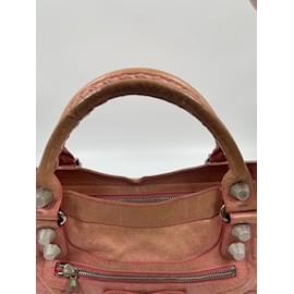 Balenciaga-Pink Balenciaga Leather City Giant-Pink