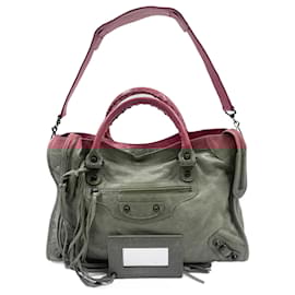 Balenciaga-Pink Balenciaga Leather City-Pink